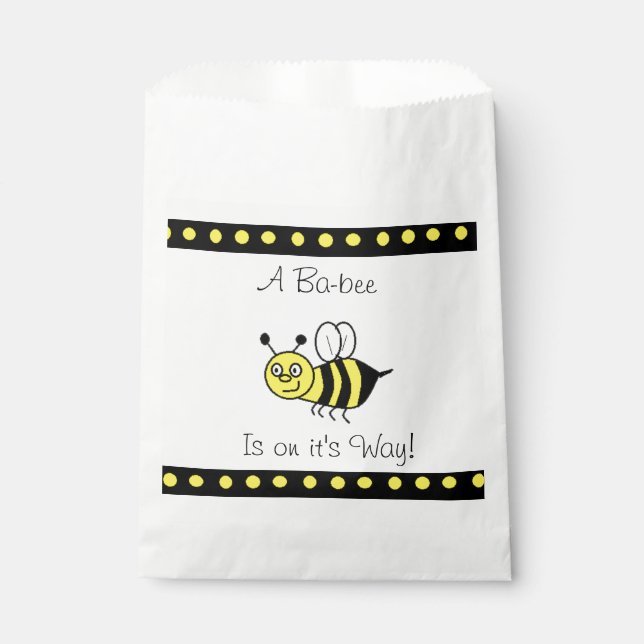 Baby Shower Favor Bags Bumblebee  Themed (Front)