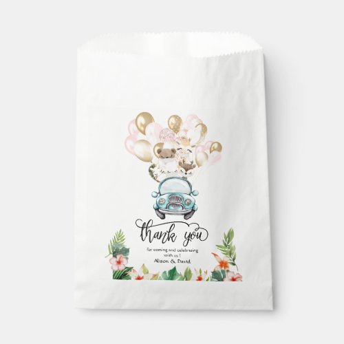 Baby Shower Favor Bags  Safari Friends Drive By