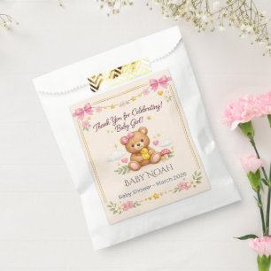 Baby Shower Favor Bags Teddy Bear Thank You