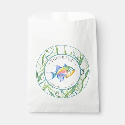 Baby Shower Favor Bags Tropical Fish