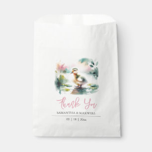 Baby Shower Favor Bags Watercolor Duck