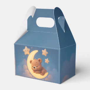 Baby Shower Favor Box – Teddy Bear on the Moon