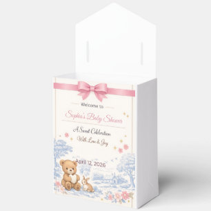 Baby Shower Favor Box Treat Box Candy Box   Pink