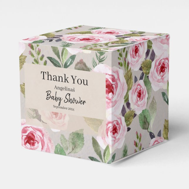  Baby Shower Favor Box with cute design. (Front Side)