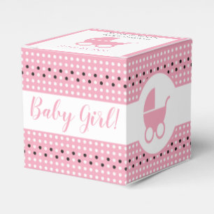 Baby Shower Favor Box with Stroller 2" x 2" - Girl