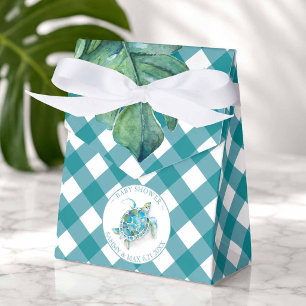 Baby Shower Favor Boxes Tropical Sea Turtle