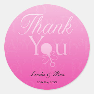 Baby Shower Favor(girl) Classic Round Sticker