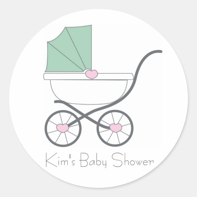 Baby Shower Favor Sticker (Front)