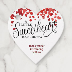 BABY SHOWER favor stickers hearts sweetheart Tags