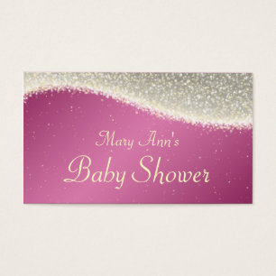 Baby Shower Favor Tag Dazzling Sparkles Pink