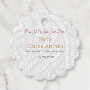 Baby Shower Favor Tag Oh Baby Sophia