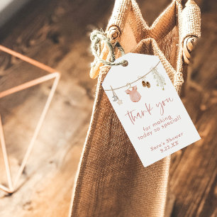 Baby Shower Favor Tag, Pink Girl Baby Shower Gift Tags