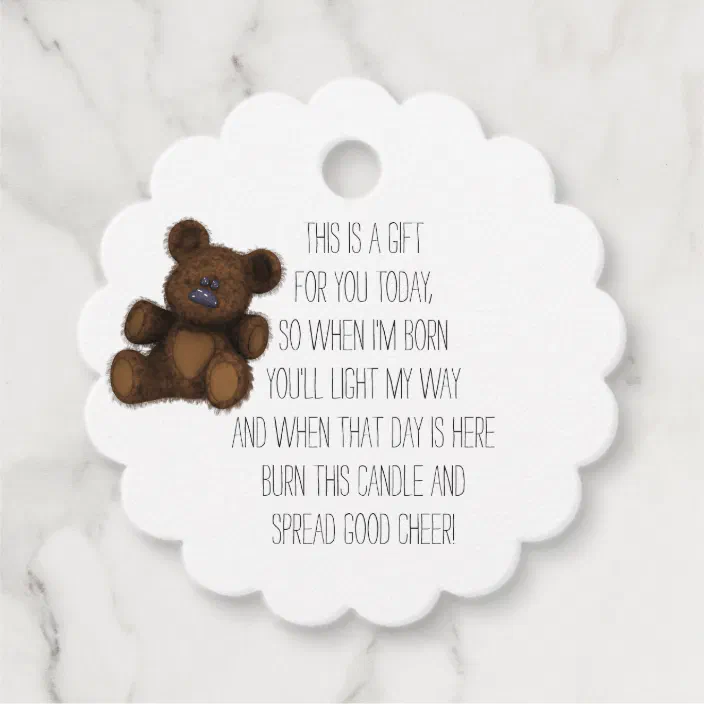 Baby Shower Favor Tags Zazzle Com