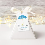 Baby Shower Favor Tags | Blue Umbrella<br><div class="desc">Use these sweet baby shower favor tags to say thank you to your guests! Design features a blue umbrella in soft watercolors and a combination of script and modern block text. Coordinates with our Blue Umbrella set of baby girl shower invitations and accessories. Also available in neutral and girl colors...</div>