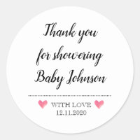 Baby shower favor tags sticker