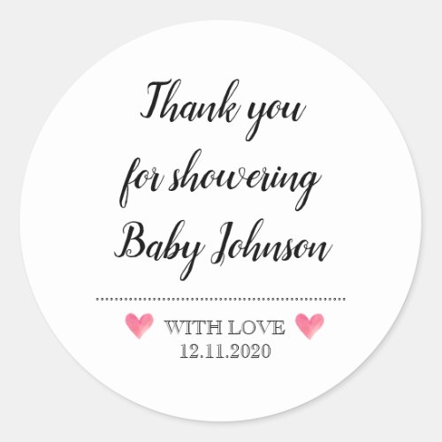 Baby shower favor tags sticker