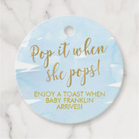 Baby Shower Favor Tags, Wine Bottle Gift Tags