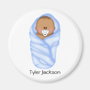 Baby Shower Favors African American Boys Magnet