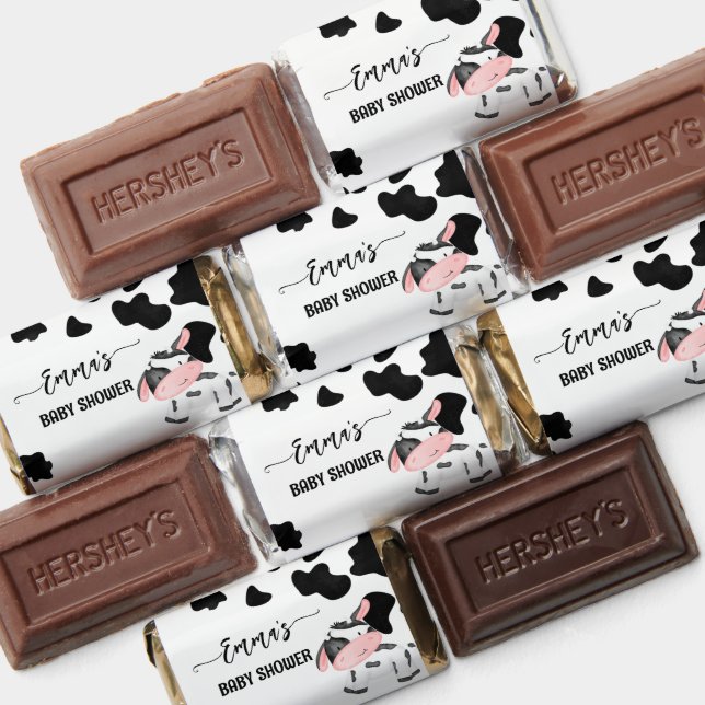 Baby shower favors cow pattern baby cow custom (Assorted)