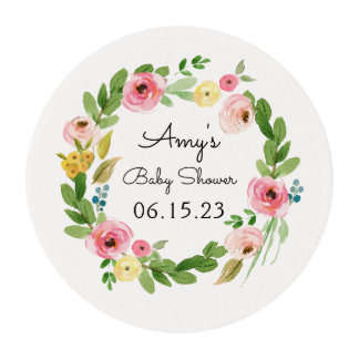 Baby Shower  Favors Edible Frosting Toppers Rounds