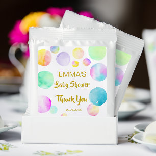 Baby Shower Favors Pastel rainbow ombre dots Lemonade Drink Mix