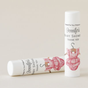 Baby Shower Favors Pink Baby Dress Lip Balm