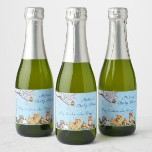 printable pop it when she pops sparkling wine DIGITAL FILE EDITABLE Butterfly baby shower mini wine label 3x2 Corjl