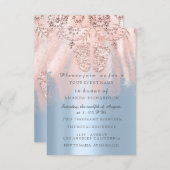 Baby Shower Feet Silver Girl Boy Royal Twins Invitation (Front/Back)