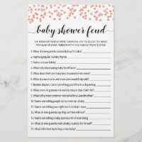 Baby Shower Feud game with Answers