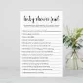 Baby Shower Feud game with Answers | Zazzle