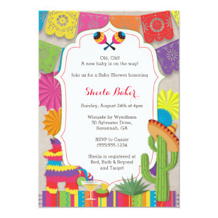 mexican fiesta baby shower invitations zazzle
