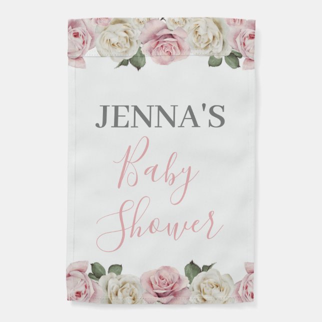 Baby Shower Flag - Outdoor flag (Back)