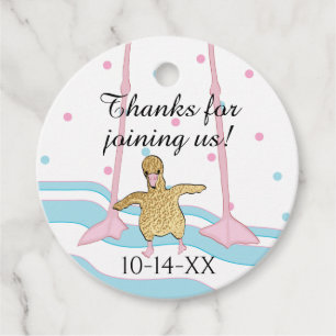 Baby Shower Flamingo Favor Tags