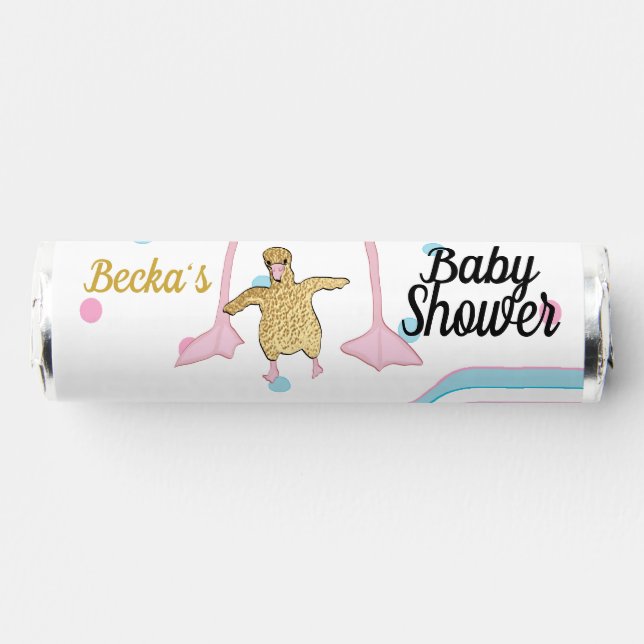 Baby Shower Flamingo Mom and Baby Breath Savers® Mints (Front)