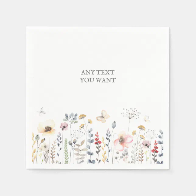 BABY SHOWER, FLORAL, BOTANICAL BABY SHOWER INVITAT NAPKINS Zazzle