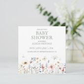 BABY SHOWER, FLORAL, BOTANICAL BABY SHOWER INVITATION (Standing Front)
