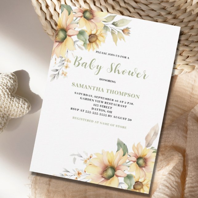 Baby Shower Floral Botanical  Invitation (Creator Uploaded)