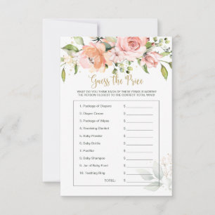 Baby Shower Floral Guess the Price Game