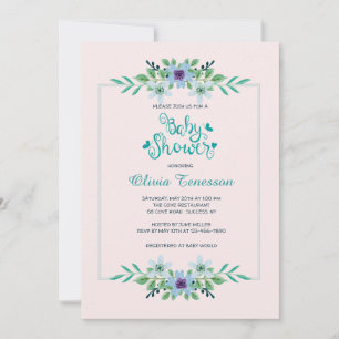 Baby Shower Floral Invitation