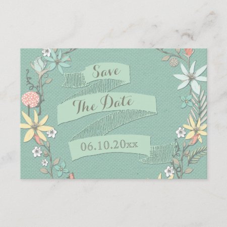 Baby Shower Floral Wreath Banner Save The Date Invitation