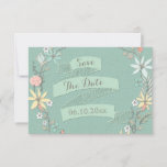 Baby Shower Floral Wreath Banner Save The Date Invitation at Zazzle