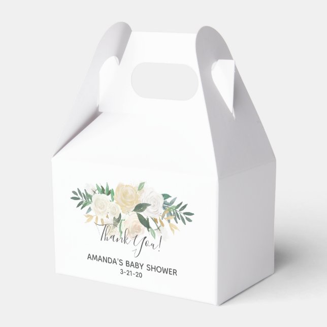 Baby Shower Flowers Favor Boxes (Front Side)