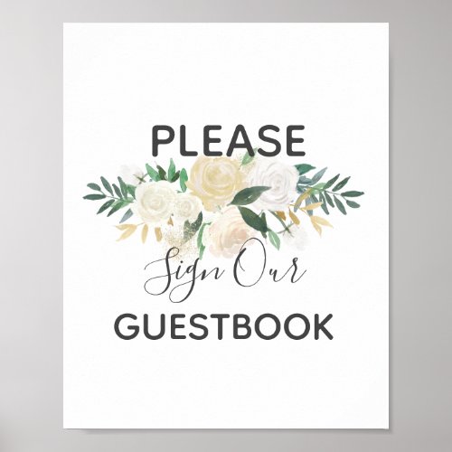 Baby Shower Flowers Please Sign Our Guestbook