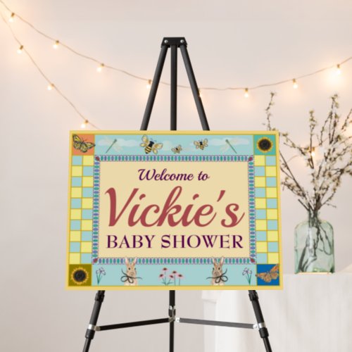 Baby shower foam board welcome sign for easel