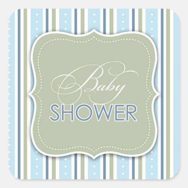 Baby Shower for a Boy Sticker (Front)