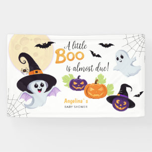 Baby shower for Little Boo Halloween Banner. Banner