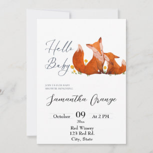 Baby Shower Fox Invitation
