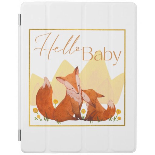 Baby Shower Foxes Themed Ipad Cover