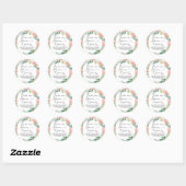 Baby Shower From Our Shower to Yours Party Favour  Classic Round Sticker (Sheet)