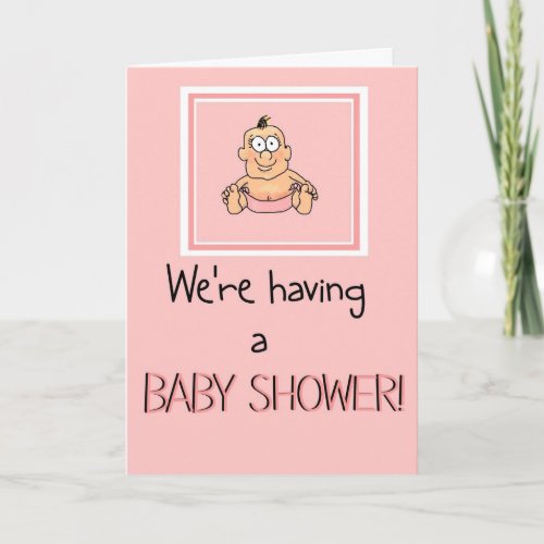 Baby Shower Funny Girl Invitation Invite Card